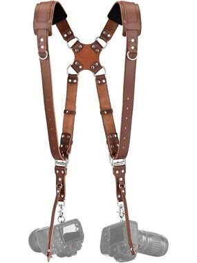 Dual Camera Harness for Two DSLR/SLR Cameras - Adjustable, Comfortable